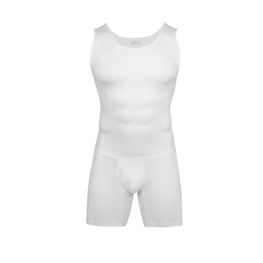 Shapewear Bodysuit Firm - Baju Pelangsing Tubuh Pria, Pengontrol Perut,