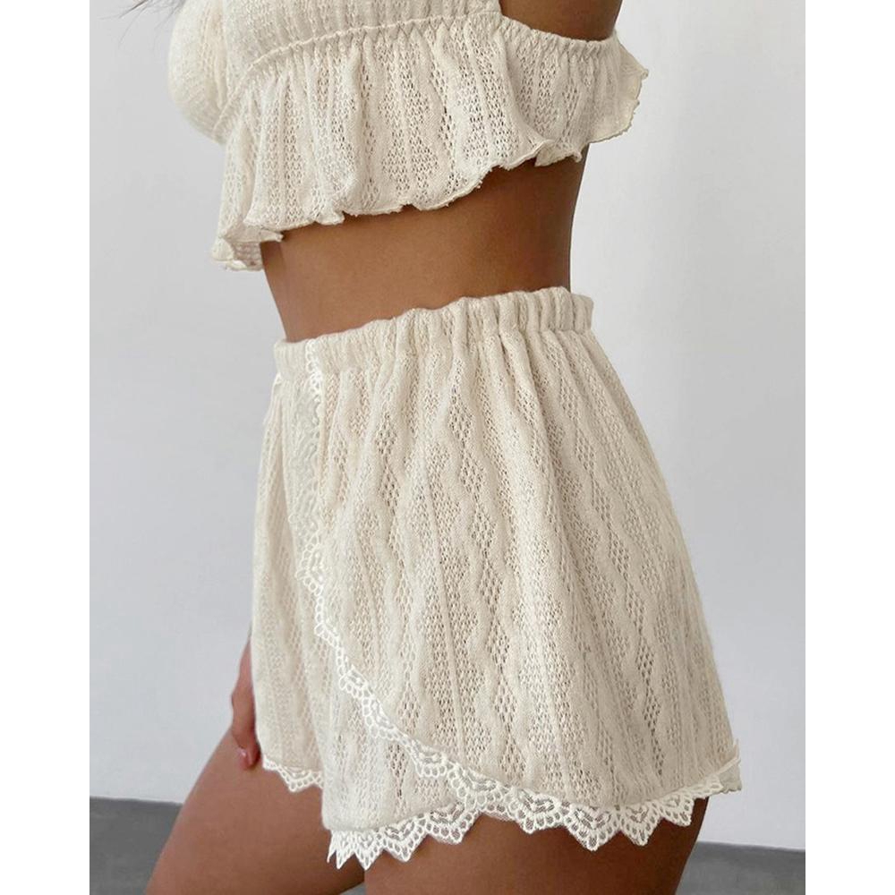 Setelan atasan Cmi tali Spaghe - Cami Top Lace ulasan dan harga